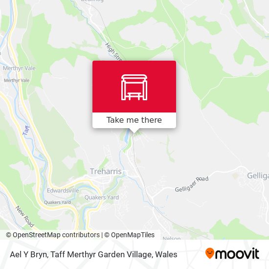 Ael Y Bryn, Taff Merthyr Garden Village map