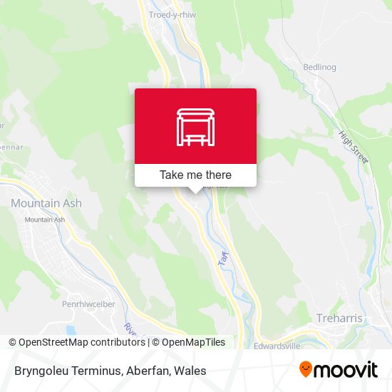 Bryngoleu Terminus, Aberfan map