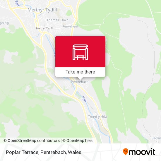 Poplar Terrace, Pentrebach map