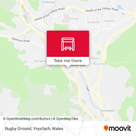 Rugby Ground, Ynysfach map