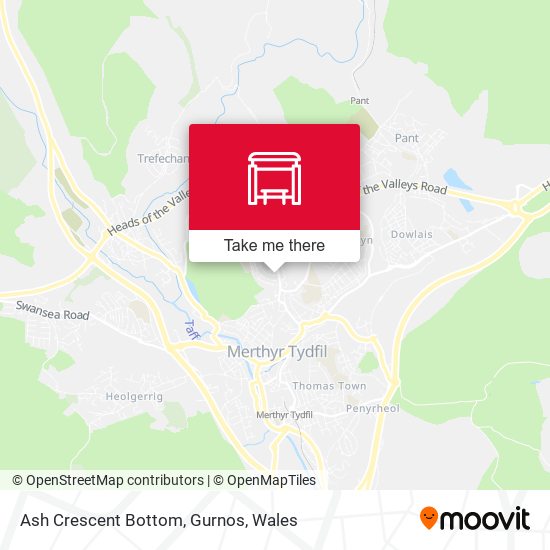 Ash Crescent Bottom, Gurnos map