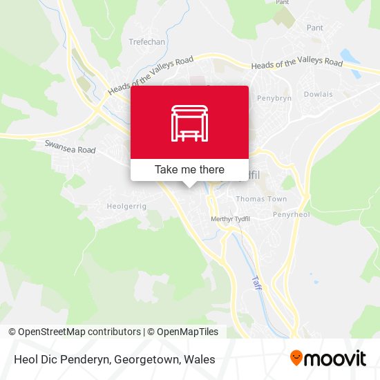 Heol Dic Penderyn, Georgetown map