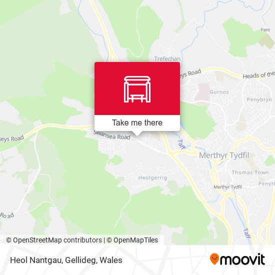Heol Nantgau, Gellideg map