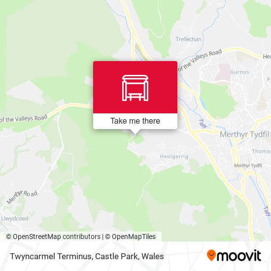 Twyncarmel Terminus, Castle Park map