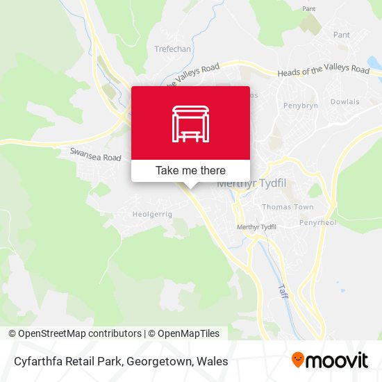 Cyfarthfa Retail Park, Georgetown map