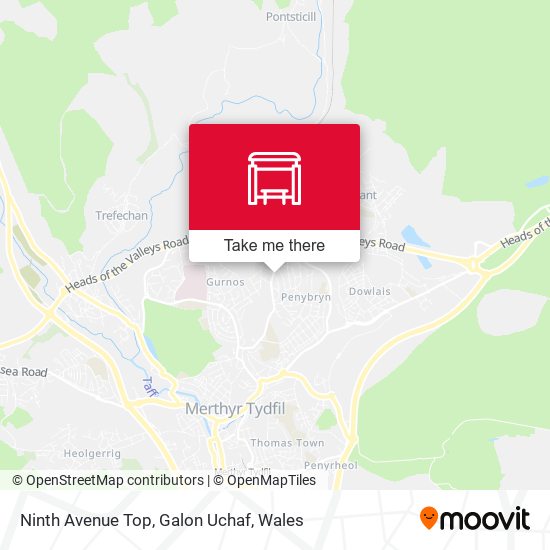 Ninth Avenue Top, Galon Uchaf map