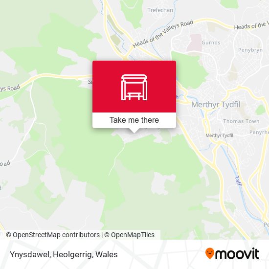 Ynysdawel, Heolgerrig map