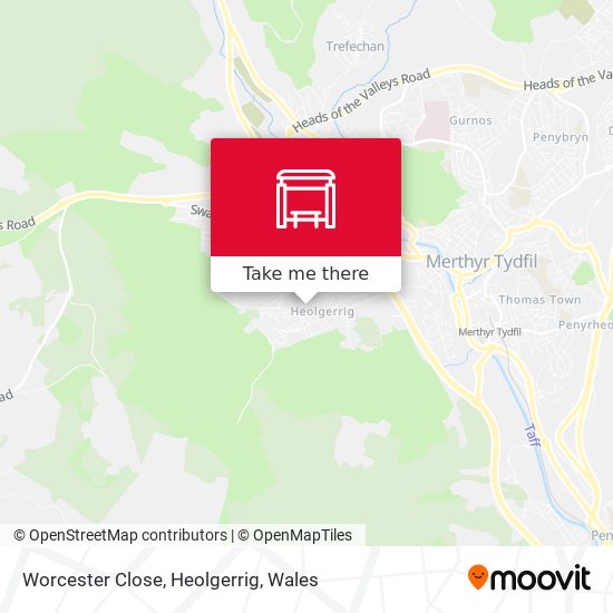 Worcester Close, Heolgerrig map