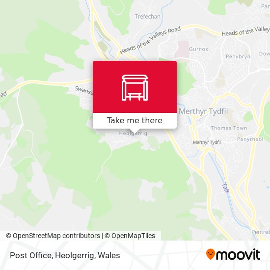 Post Office, Heolgerrig map