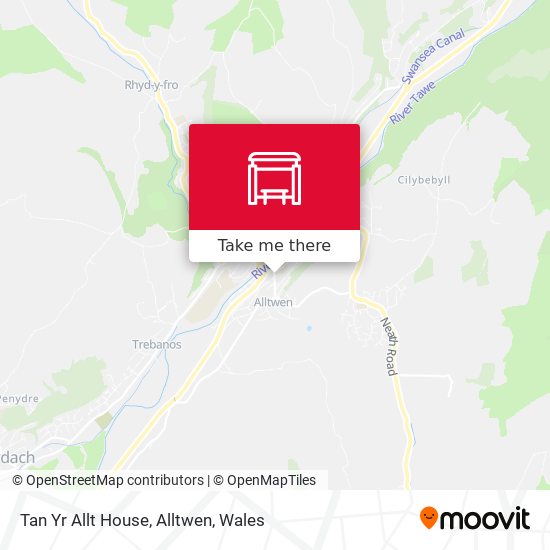Tan Yr Allt House, Alltwen map