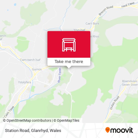 Station Road, Glanrhyd map