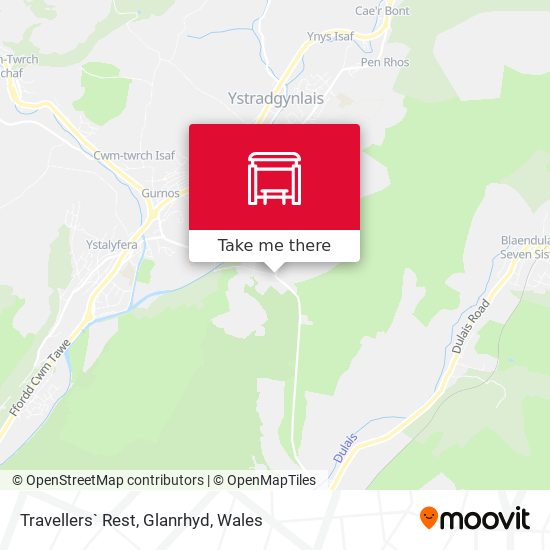 Travellers` Rest, Glanrhyd map