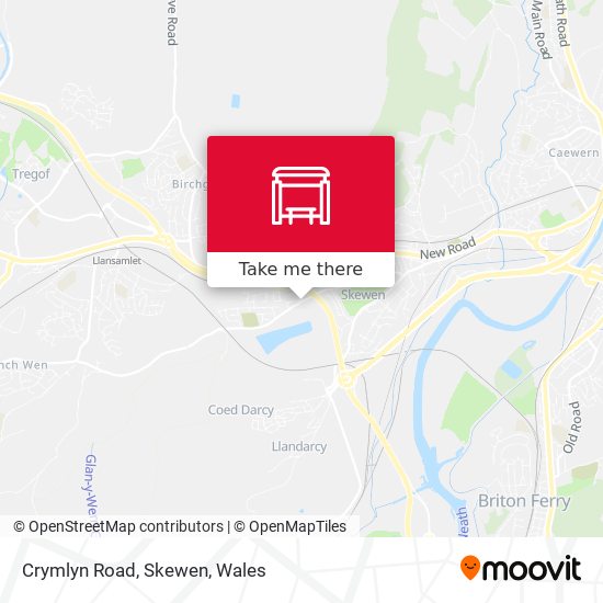 Crymlyn Road, Skewen map