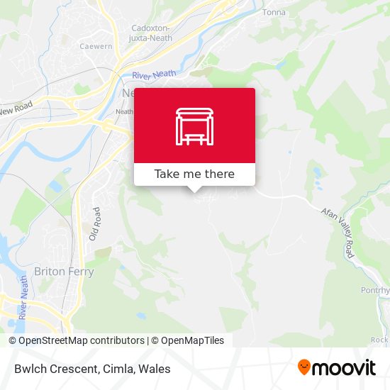 Bwlch Crescent, Cimla map