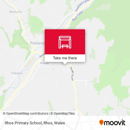 Rhos Primary School, Rhos map