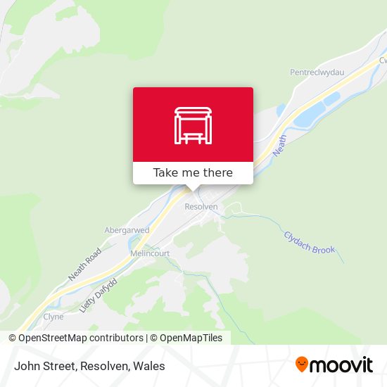 John Street, Resolven map