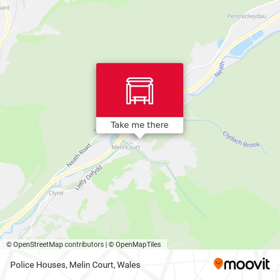 Police Houses, Melin Court map