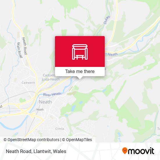 Neath Road, Llantwit map