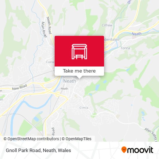 Gnoll Park Road, Neath map