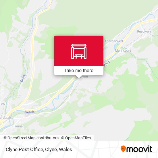 Clyne Post Office, Clyne map
