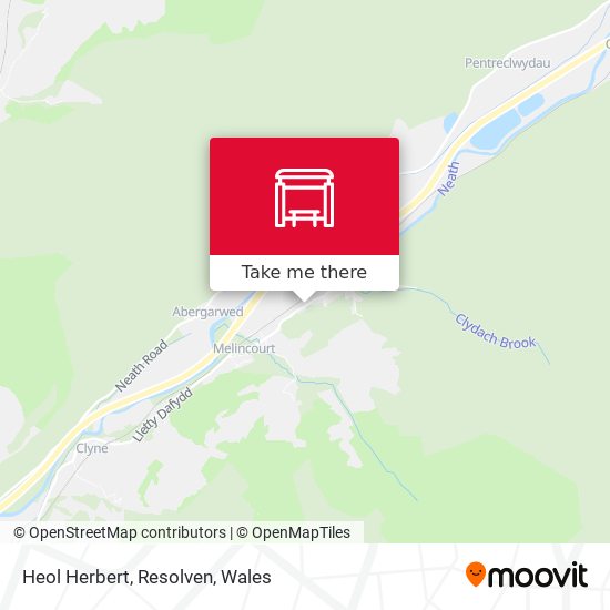 Heol Herbert, Resolven map