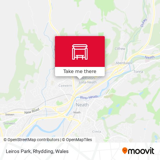 Leiros Park, Rhydding map