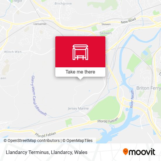 Llandarcy Terminus, Llandarcy map