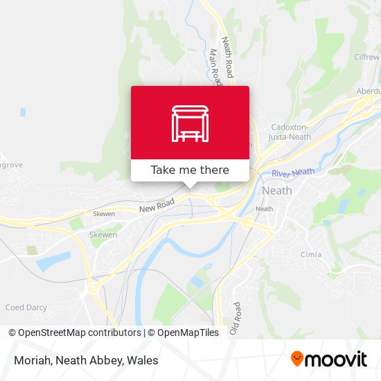 Moriah, Neath Abbey map