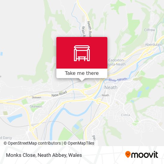 Monks Close, Neath Abbey map