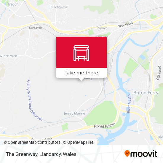 The Greenway, Llandarcy map