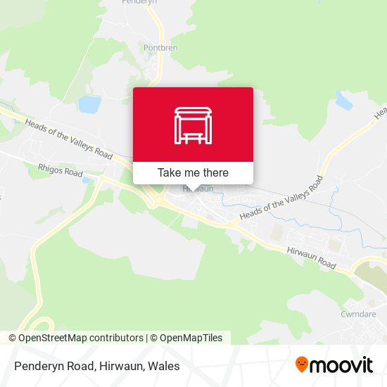 Penderyn Road, Hirwaun map