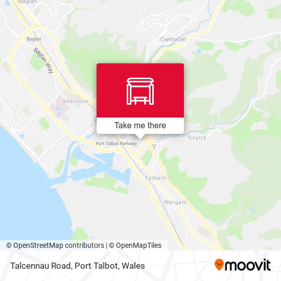 Talcennau Road, Port Talbot map