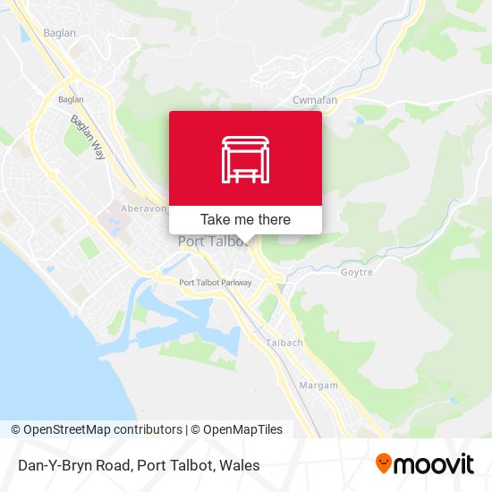 Dan-Y-Bryn Road, Port Talbot map