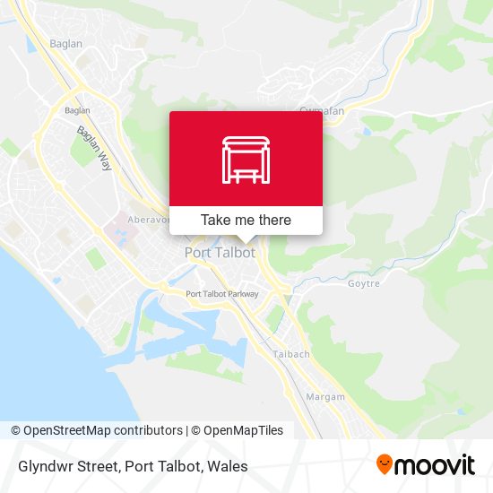 Glyndwr Street, Port Talbot map
