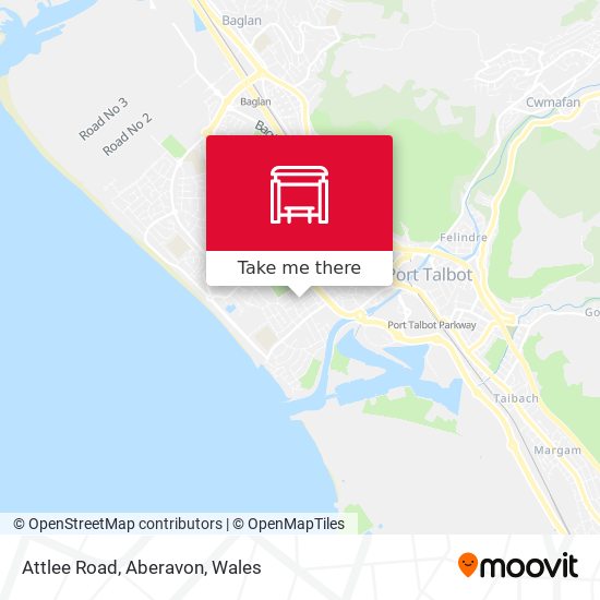 Attlee Road, Aberavon map