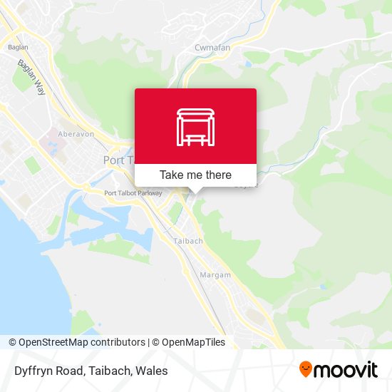 Dyffryn Road, Taibach map