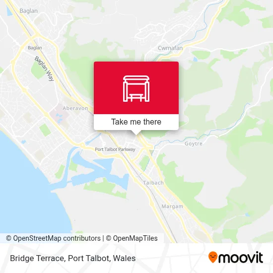 Bridge Terrace, Port Talbot map