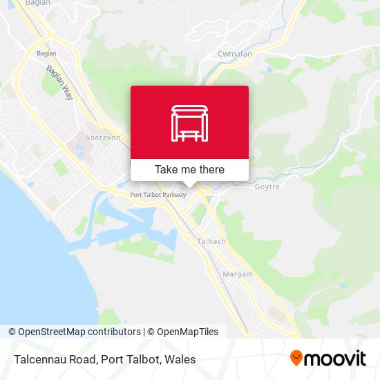 Talcennau Road, Port Talbot map