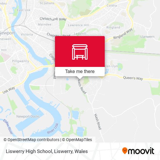 Liswerry High School, Liswerry map