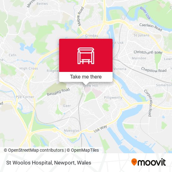 St Woolos Hospital, Newport map