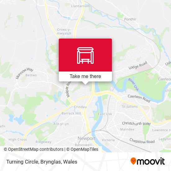 Turning Circle, Brynglas map