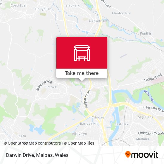 Darwin Drive, Malpas map