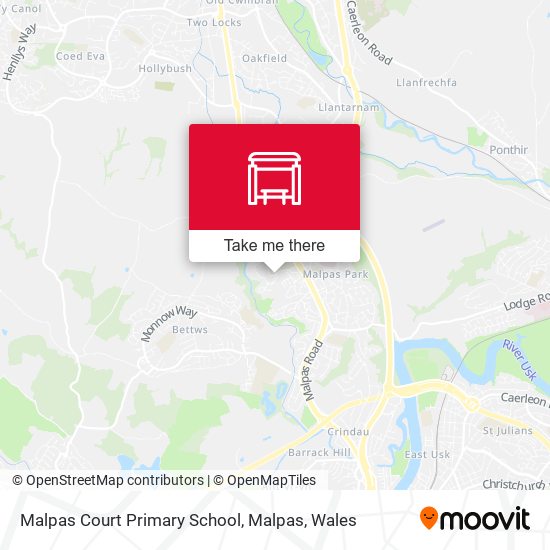 Malpas Court Primary School, Malpas map