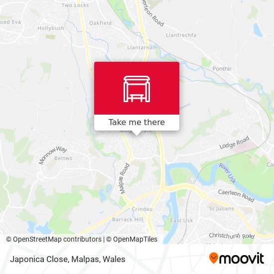Japonica Close, Malpas map