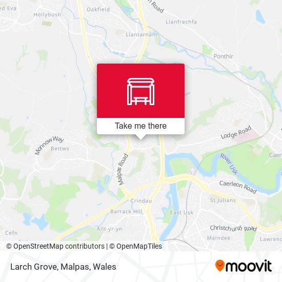 Larch Grove, Malpas map