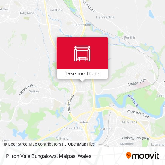 Pilton Vale Bungalows, Malpas map