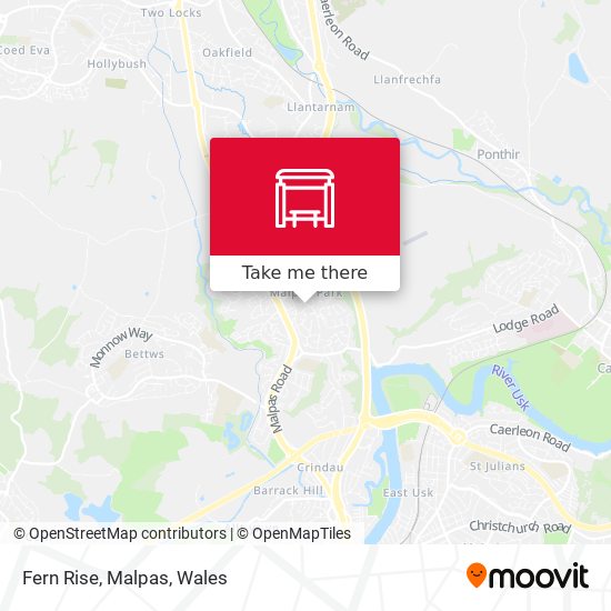 Fern Rise, Malpas map