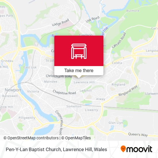 Pen-Y-Lan Baptist Church, Lawrence Hill map