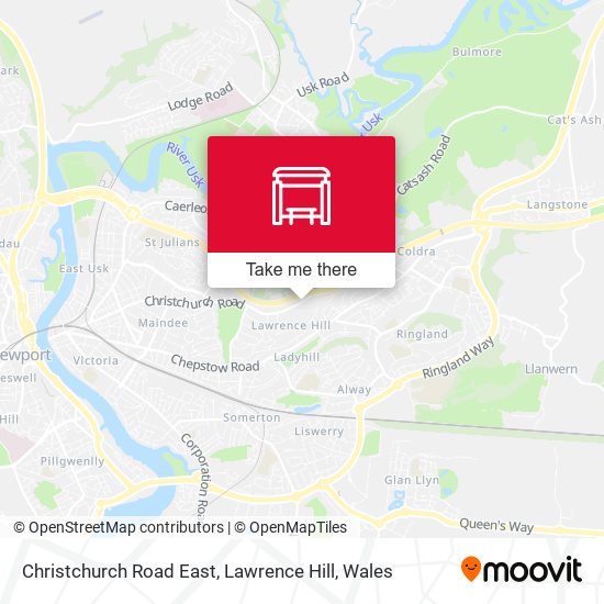 Christchurch Road East, Lawrence Hill map