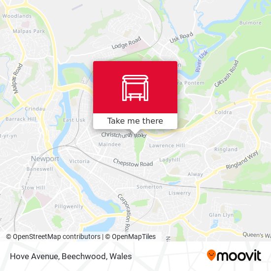 Hove Avenue, Beechwood map